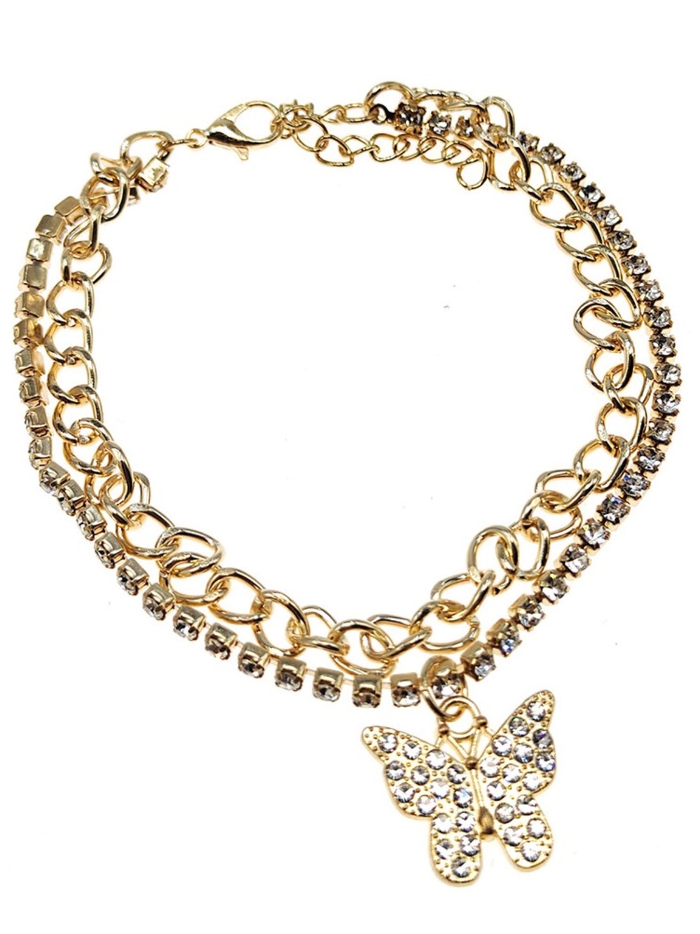 Gold Butterfly Charm Anklet - Women Jewelry